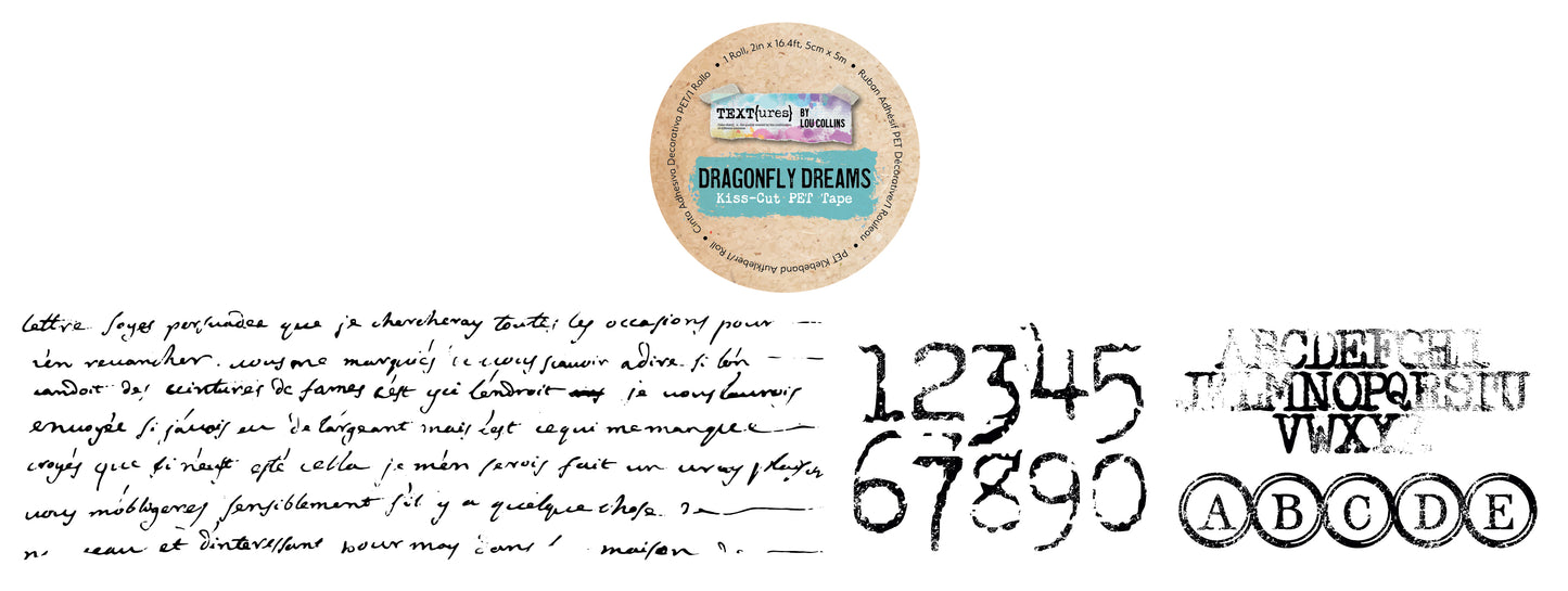 TEXT(ures) Dragonfly Dreams Kiss-Cut PET Tape