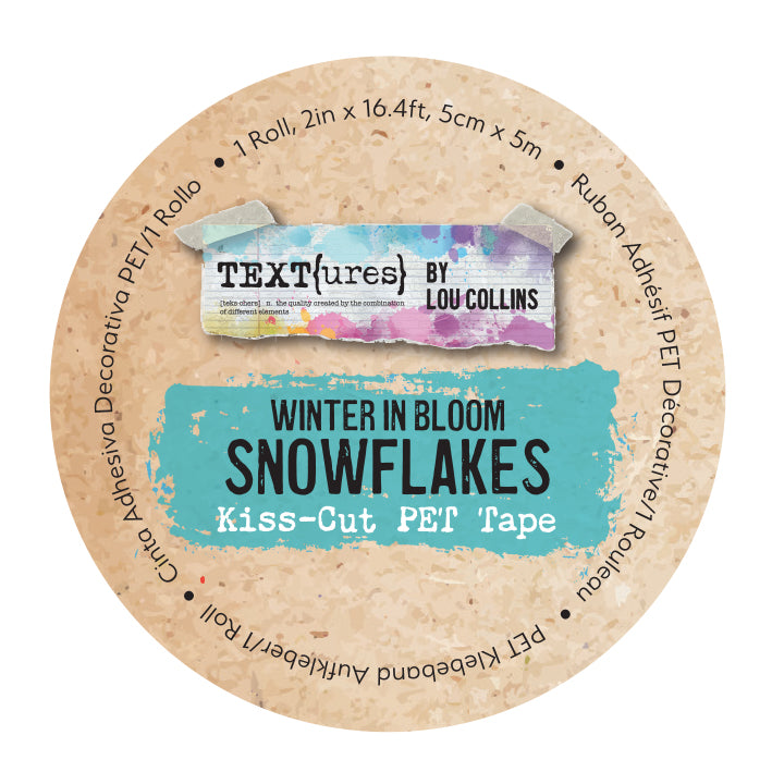 TEXT(ures) Winter in Bloom Snowflakes Kiss-Cut PET Tape