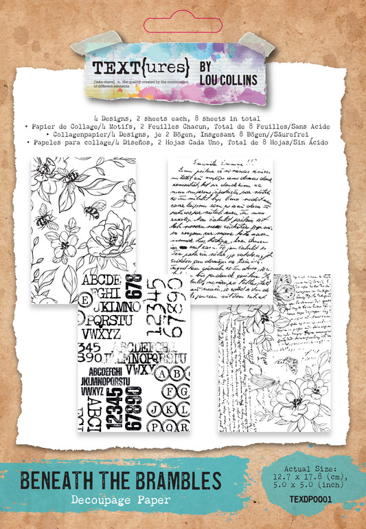 TEXT(ures) Beneath the Brambles Decoupage Paper
