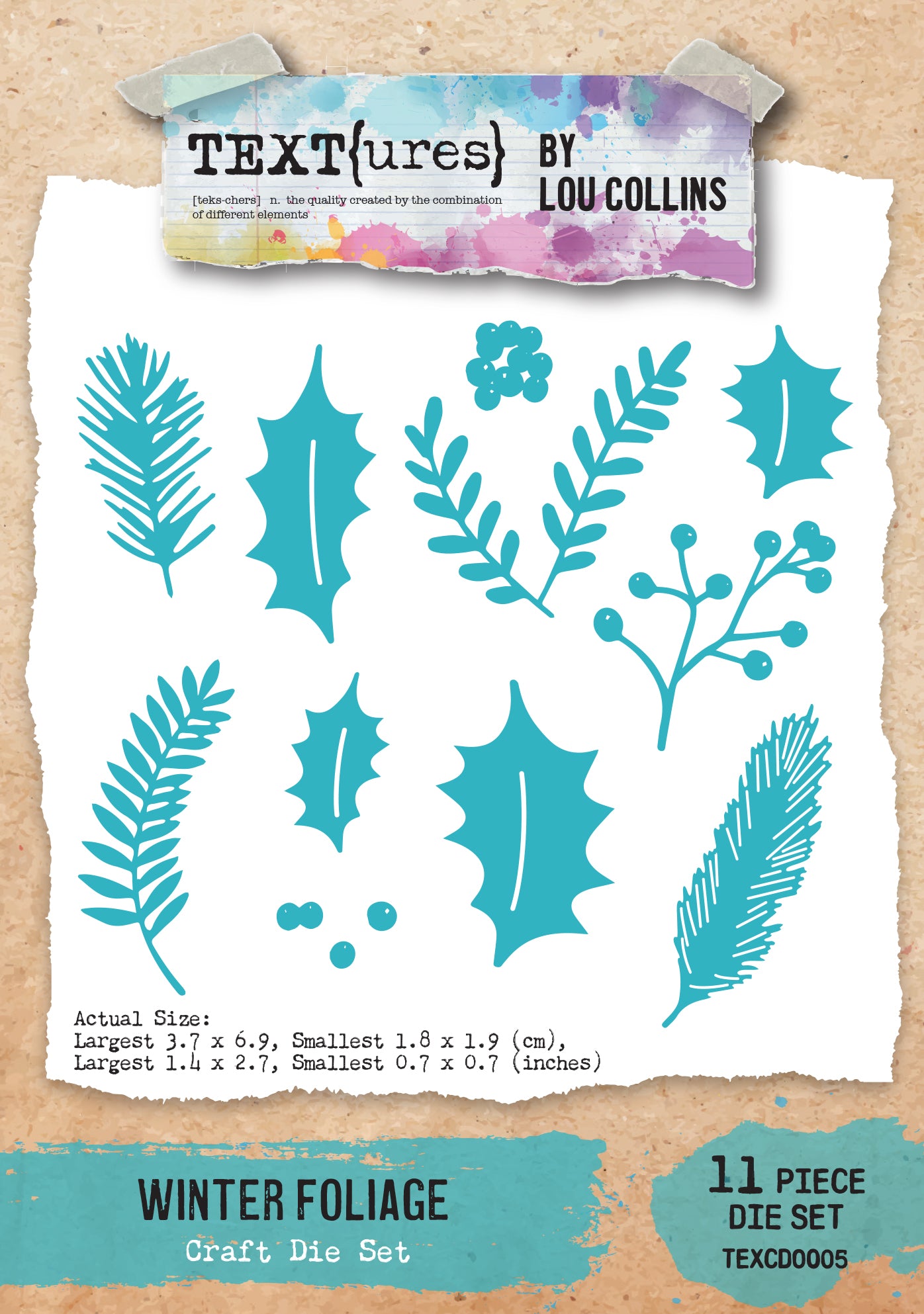 TEXT(ures) Winter Foliage Craft Die Set
