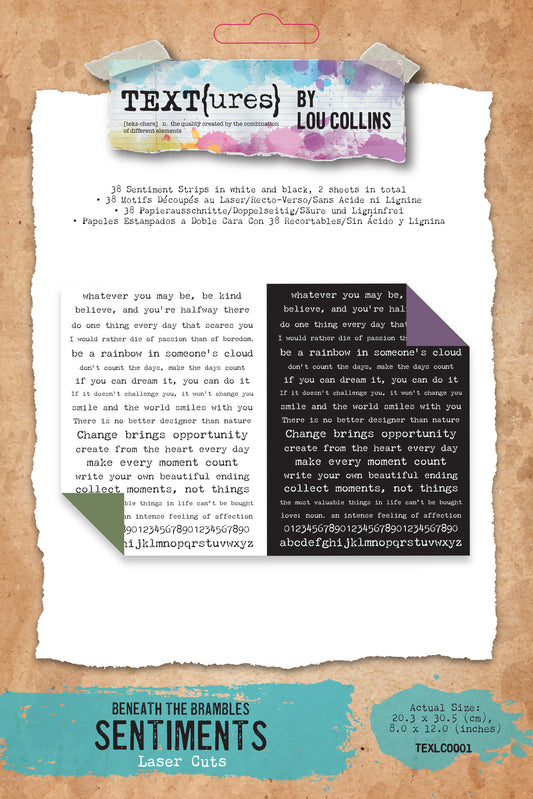 TEXT(ures) Beneath the Brambles Laser Cut Sentiment Pack