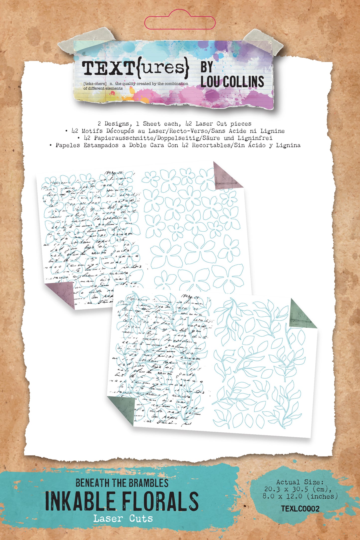 TEXT(ures) Beneath the Brambles Laser Cut Inkable Florals Pack