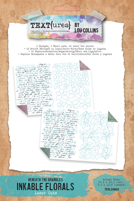 TEXT(ures) Beneath the Brambles Laser Cut Inkable Florals Pack