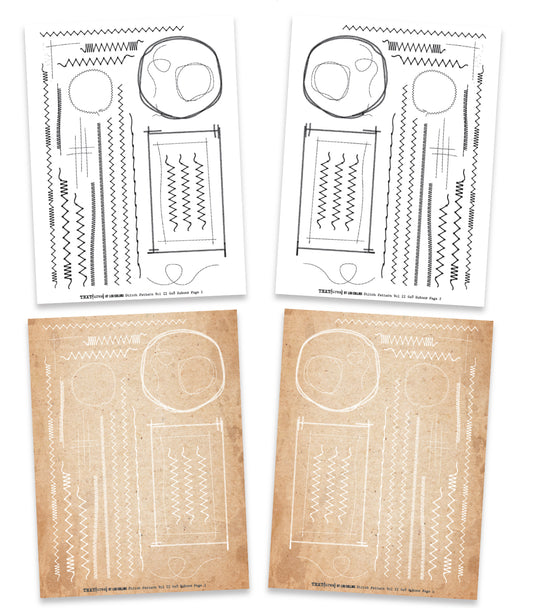TEXT(ures) Stitch Pattern Vol. II 6" x 8" Rub-On Transfer Set