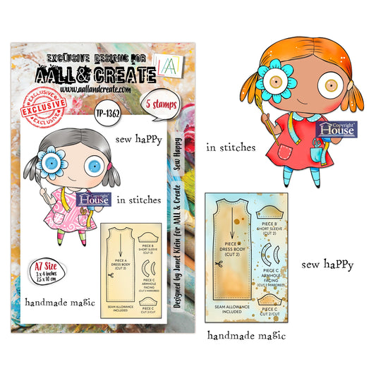 Sew Happy - #1362 -A7 Stamp Set - February 2026
