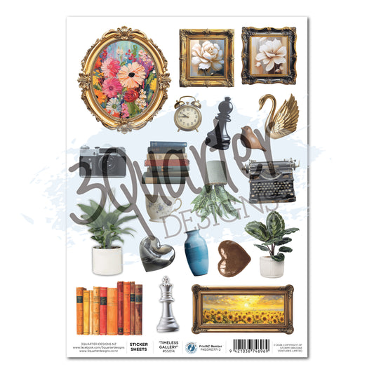 Timeless Gallery Sticker Sheet (Pack of 3) - August Release