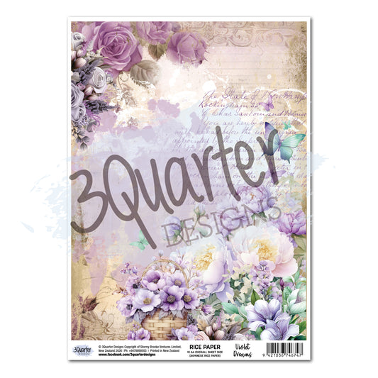 Violet Dreams Rice Paper (Pack of 3) - August Release