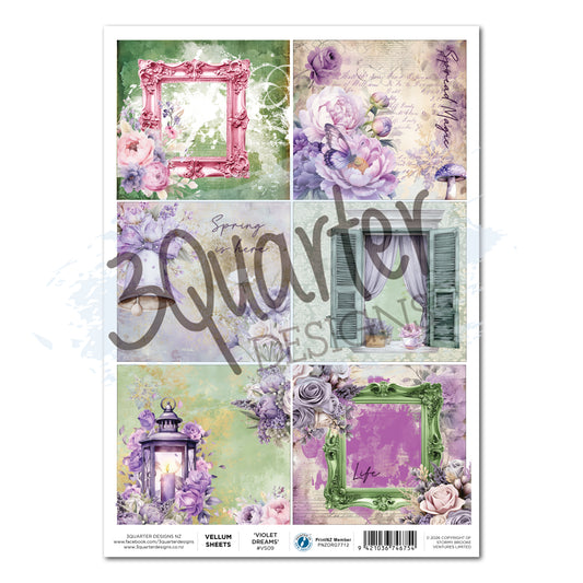 Violet Dreams Vellum (Pack of 3)- August Release