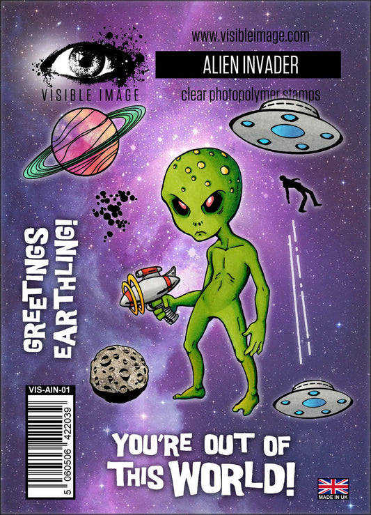 Alien Invader - A6 Stamp Set