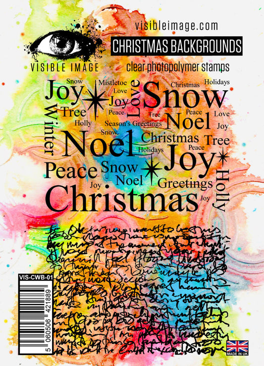 Christmas Words - Background Stamp