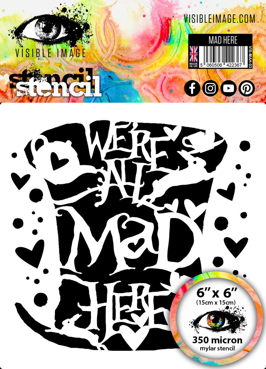 Mad Here - Stencils 6x6