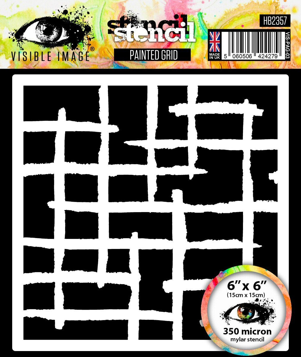 Painted Grid - Stencil 6x6