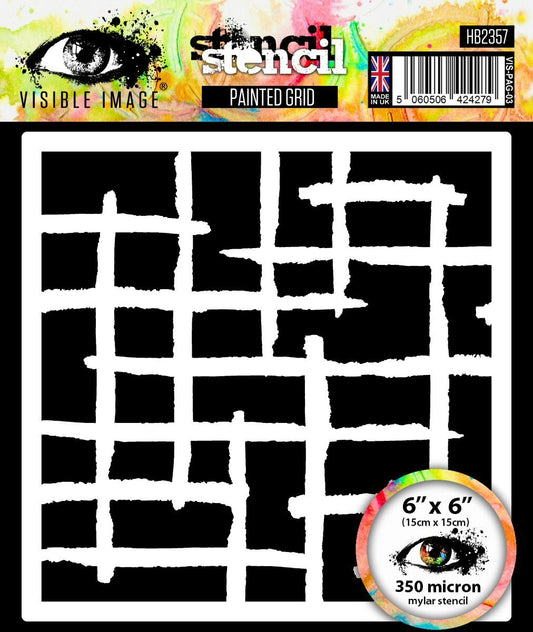 Painted Grid - Stencil 6x6