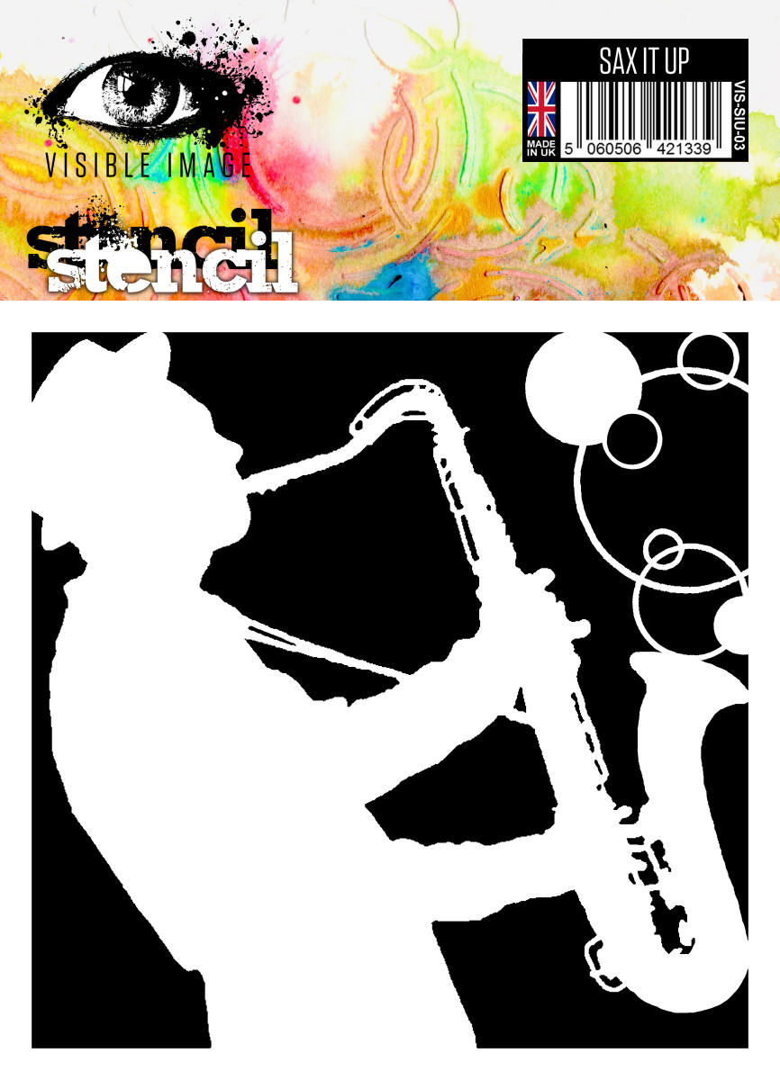 Sax It Up - Stencil 6x6