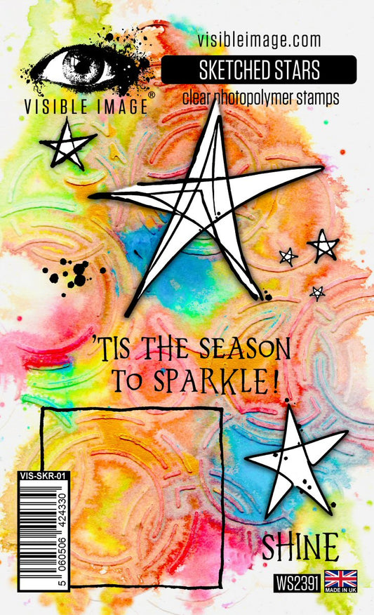 Sketched Stars - A6 Stamp Set