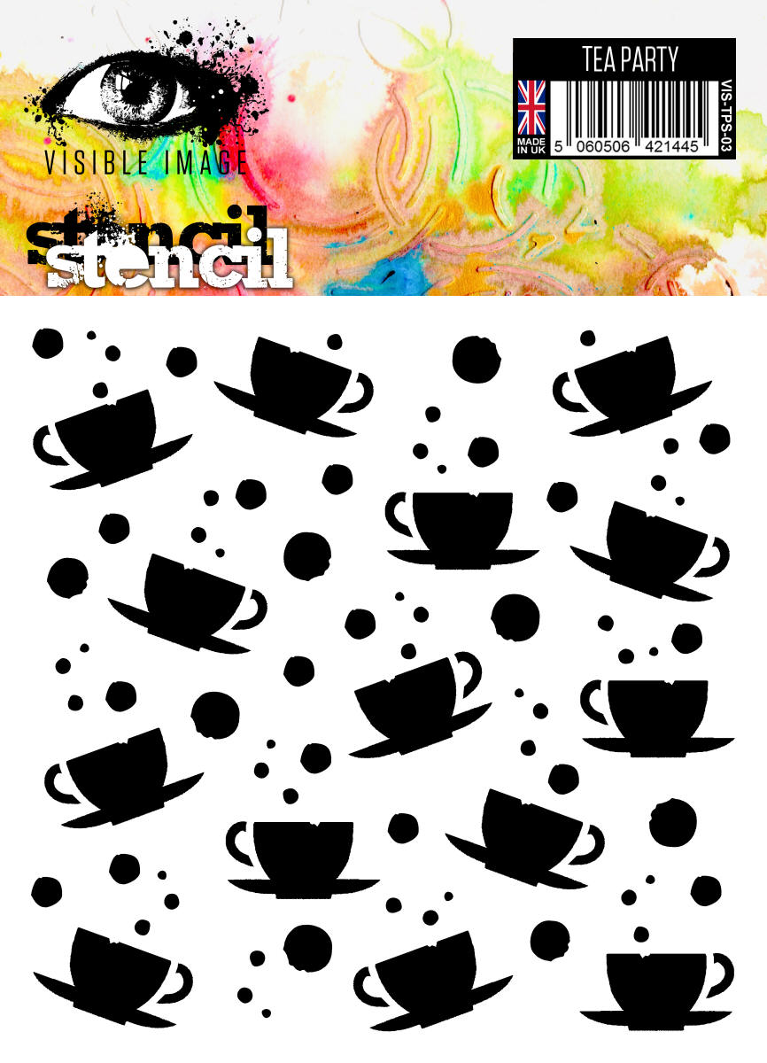 Tea Party - Stencil 6x6