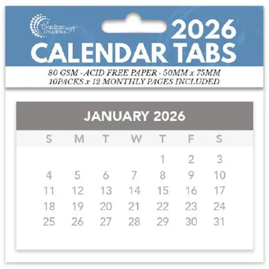 2026 Calendar Tabs