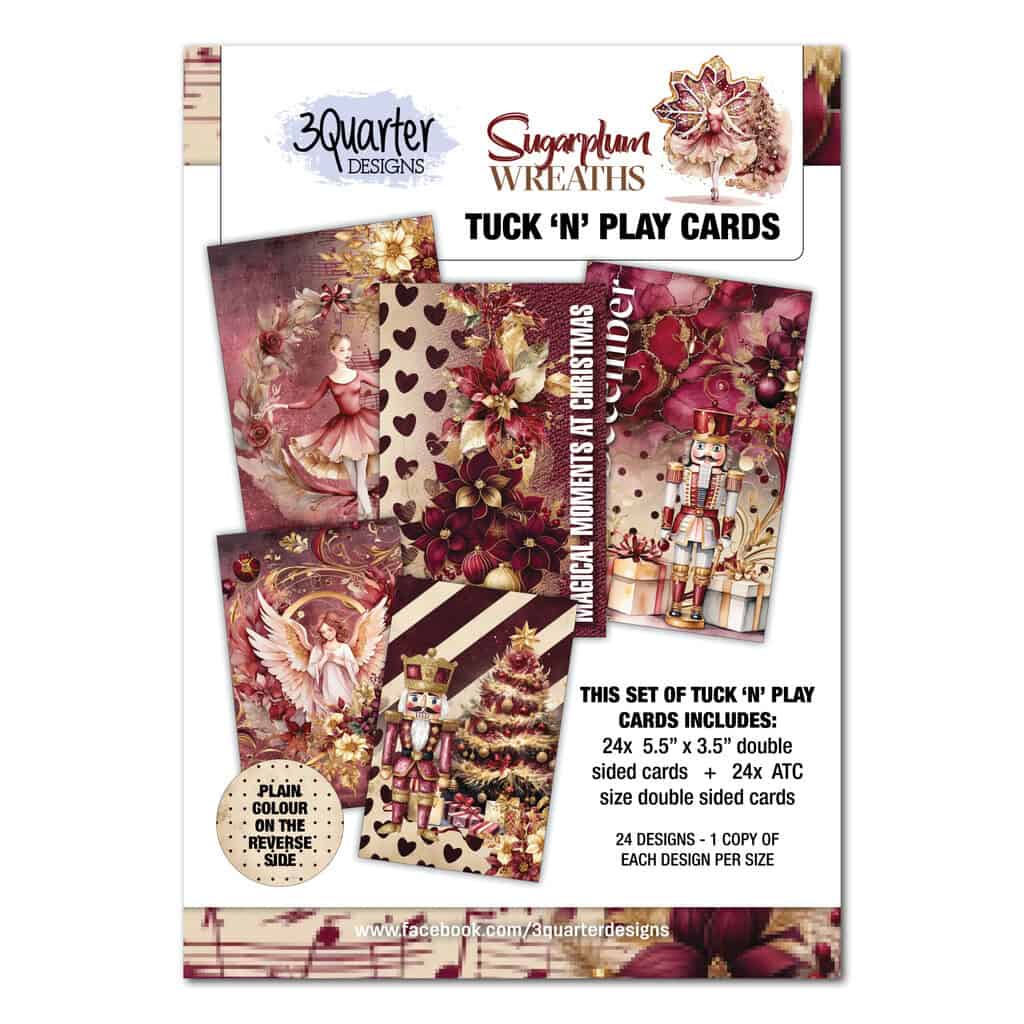 Sugarplum Wreaths Tuck n' Play Cards - July Release image 0