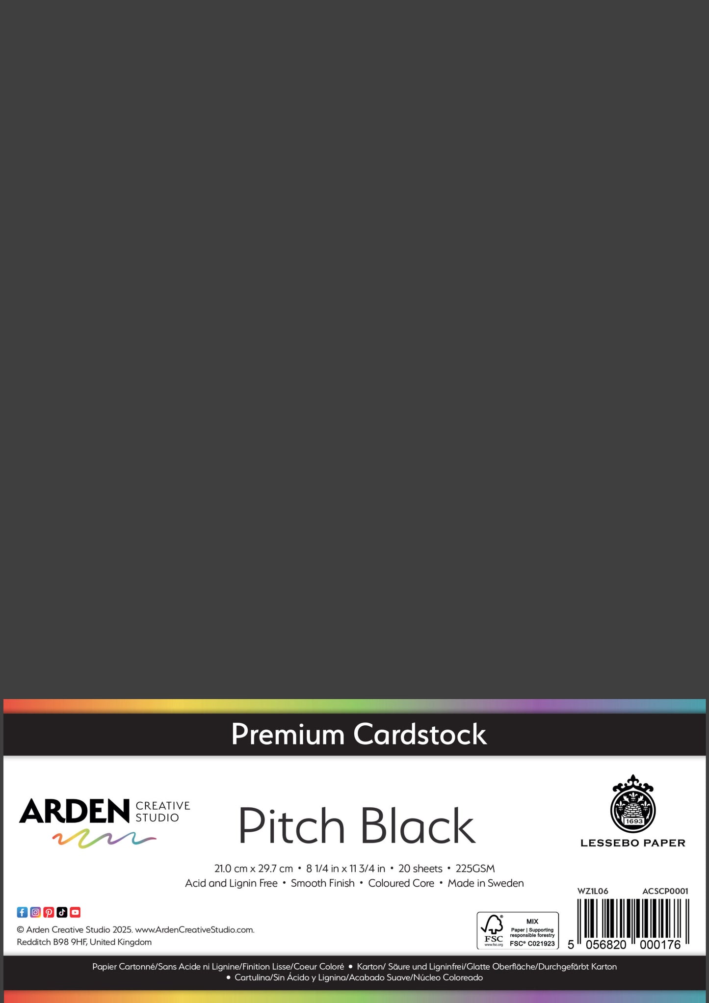 Premium Cardstock-Pitch Black image 0