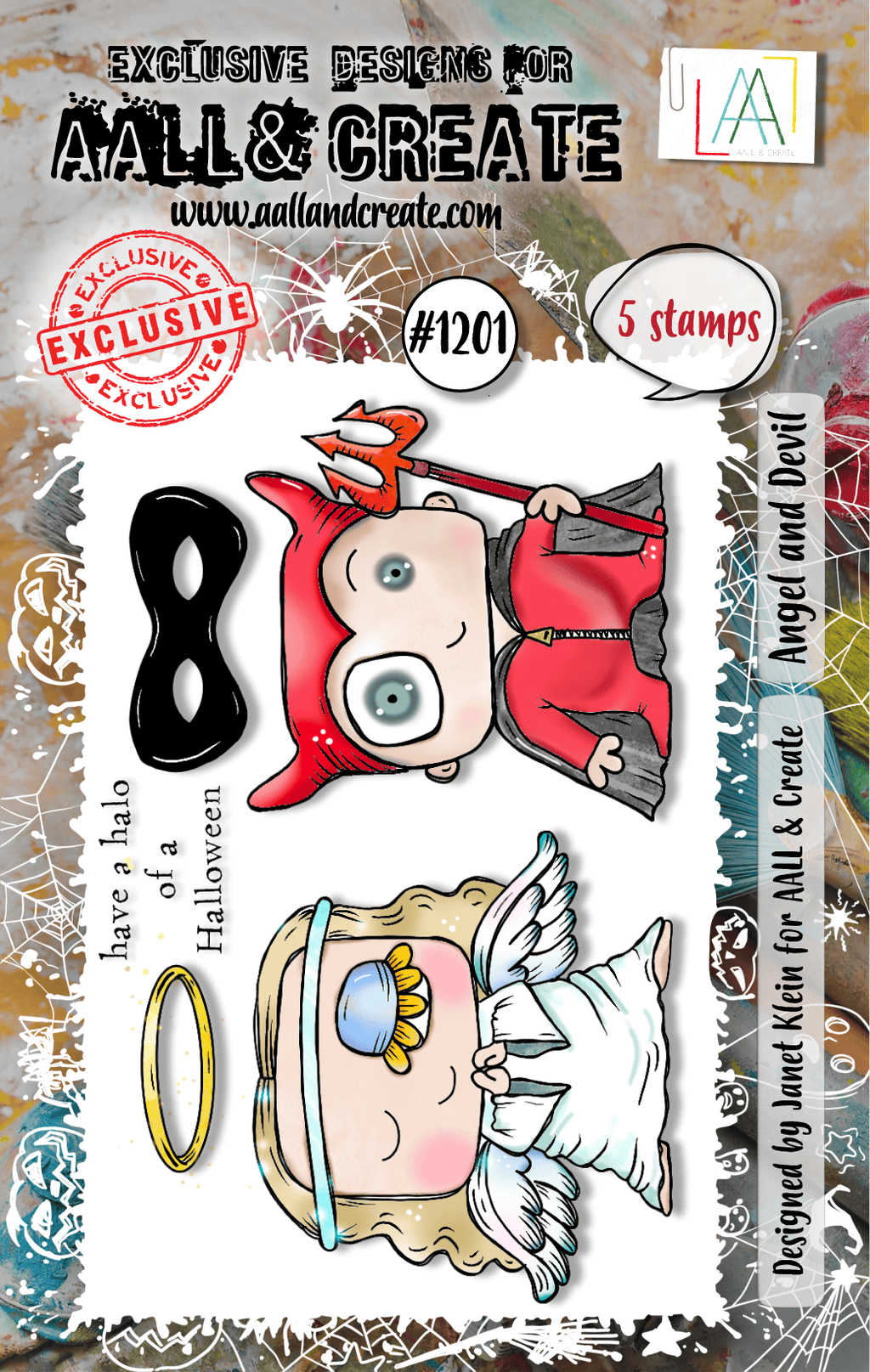Angel and Devil - #1201 - Stamp- August 2024 image 0