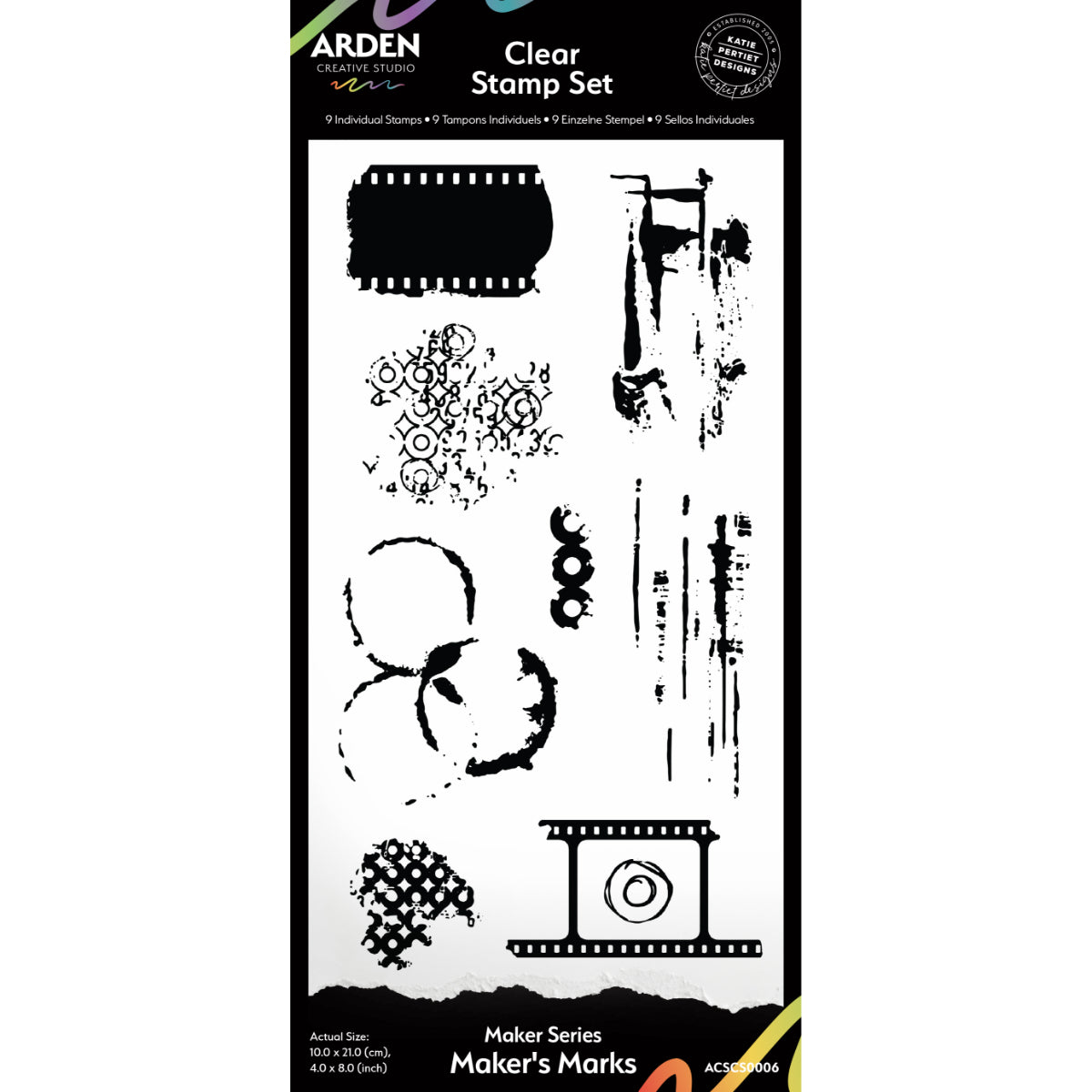 Maker Series Maker's Marks-Clear Stamp Set 4in x 8in image 0