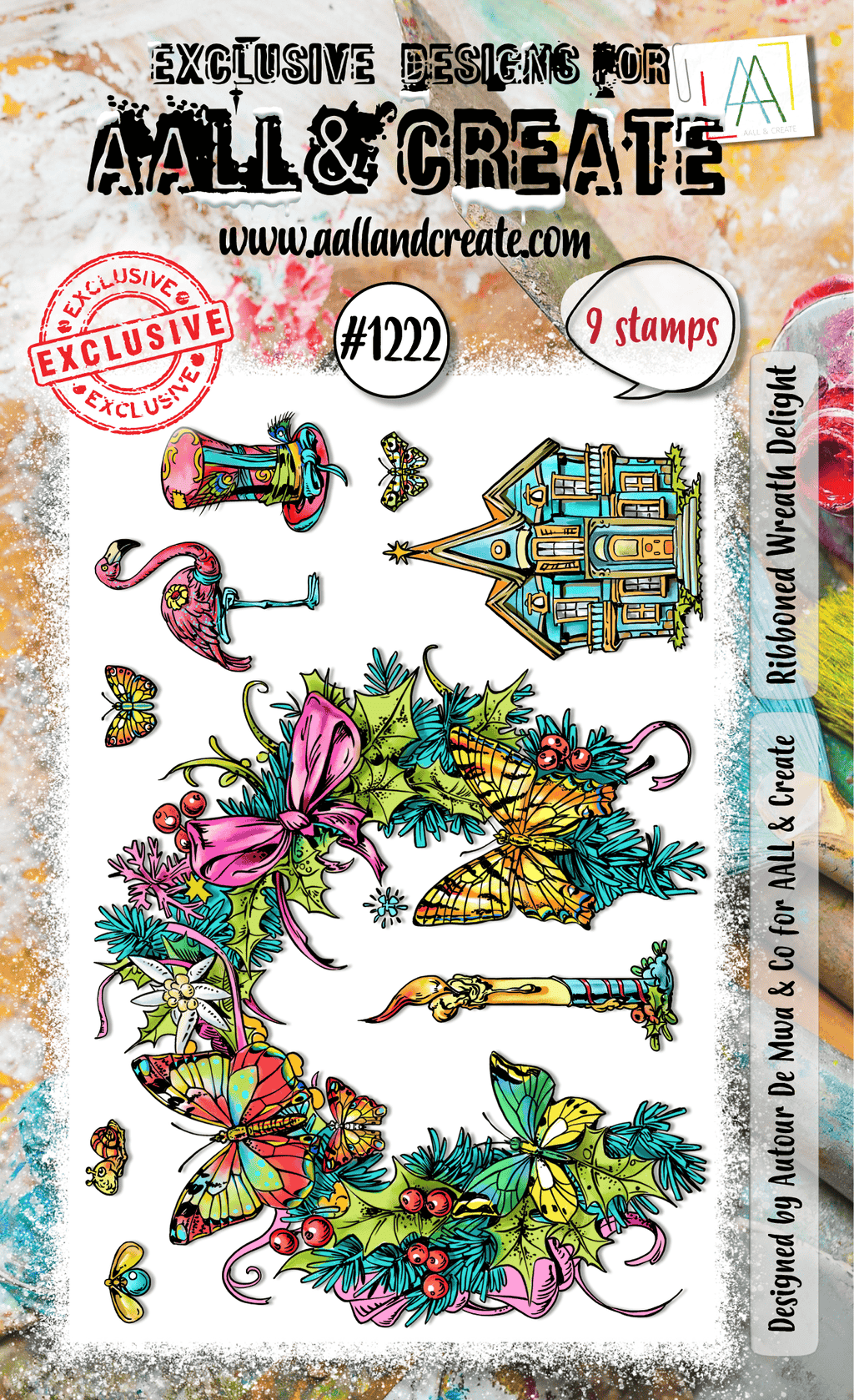 Ribboned Wreath Delight - #1222 - Stamp- August 2024 image 0