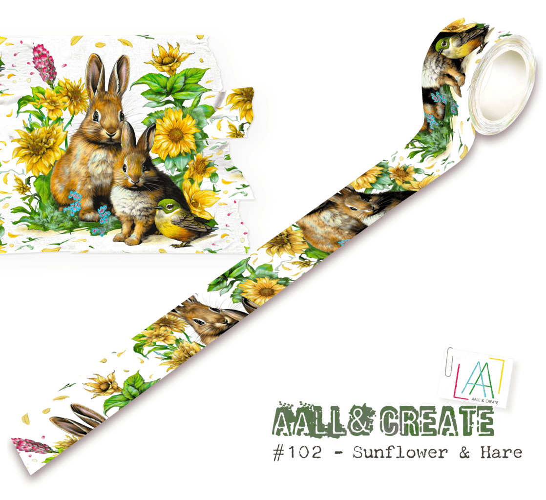 Sunflower & Hare-#102-Washi Tape image 0