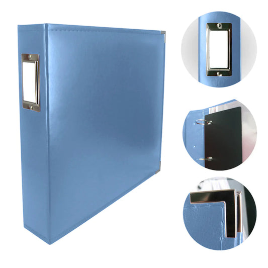 Classic Superior Leather D-Ring Album-Country Blue