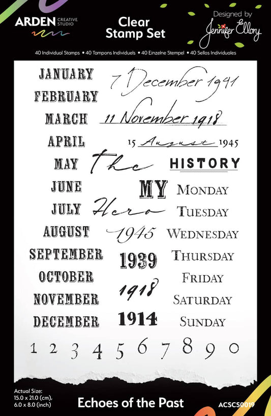 Echos of the Past 6in x 8in Clear Stamp Set image 0