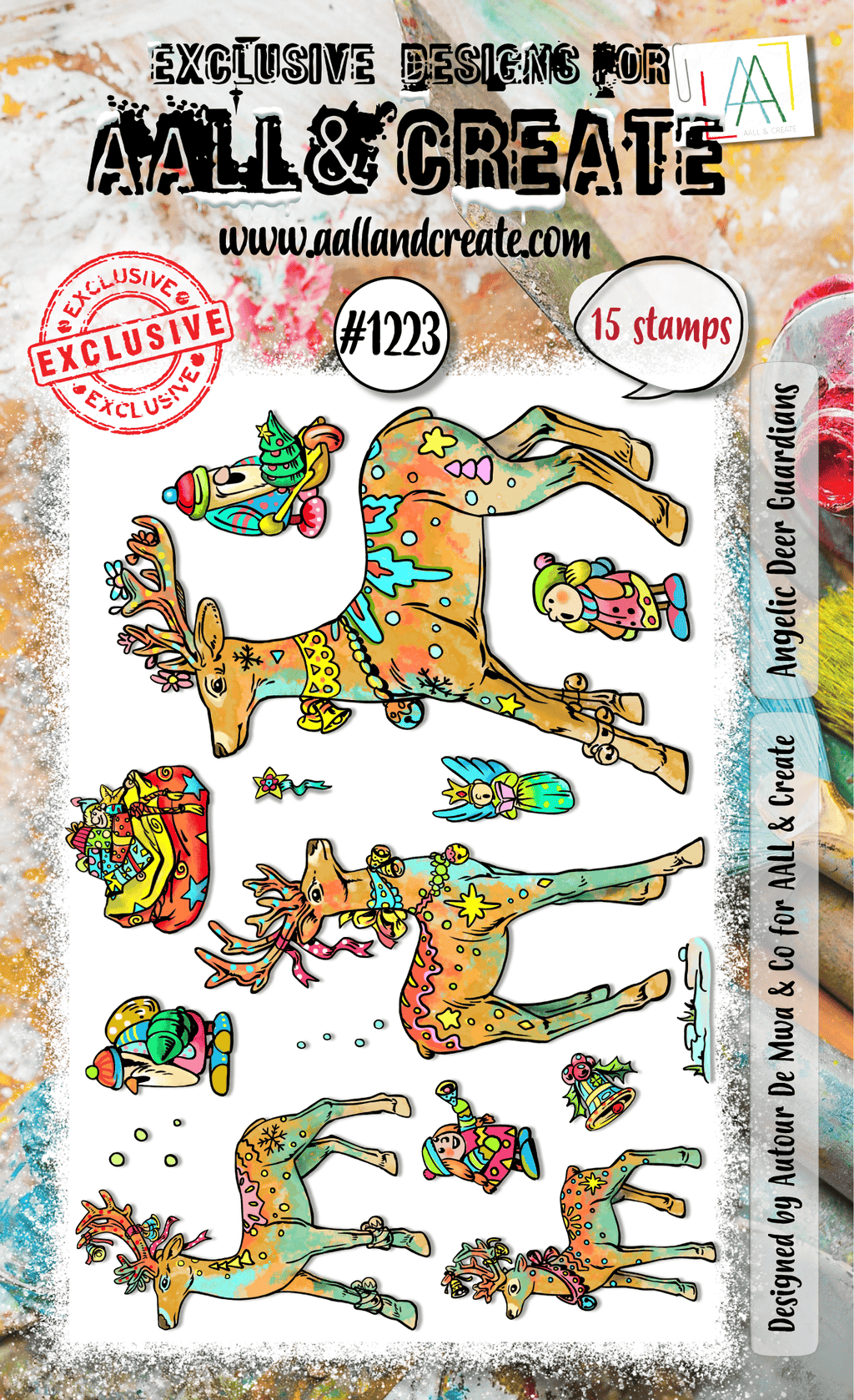 Angelic Deer Guardians - #1223 - Stamp- August 2024 image 0