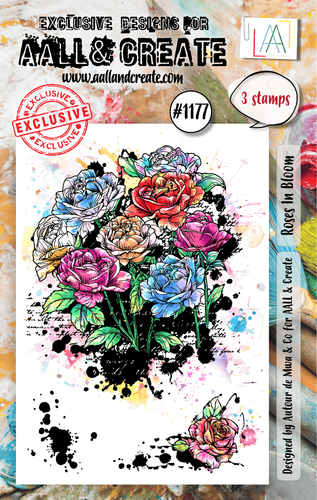 Roses in Bloom - #1177 - A7 Stamp Set - June 2024 image 0