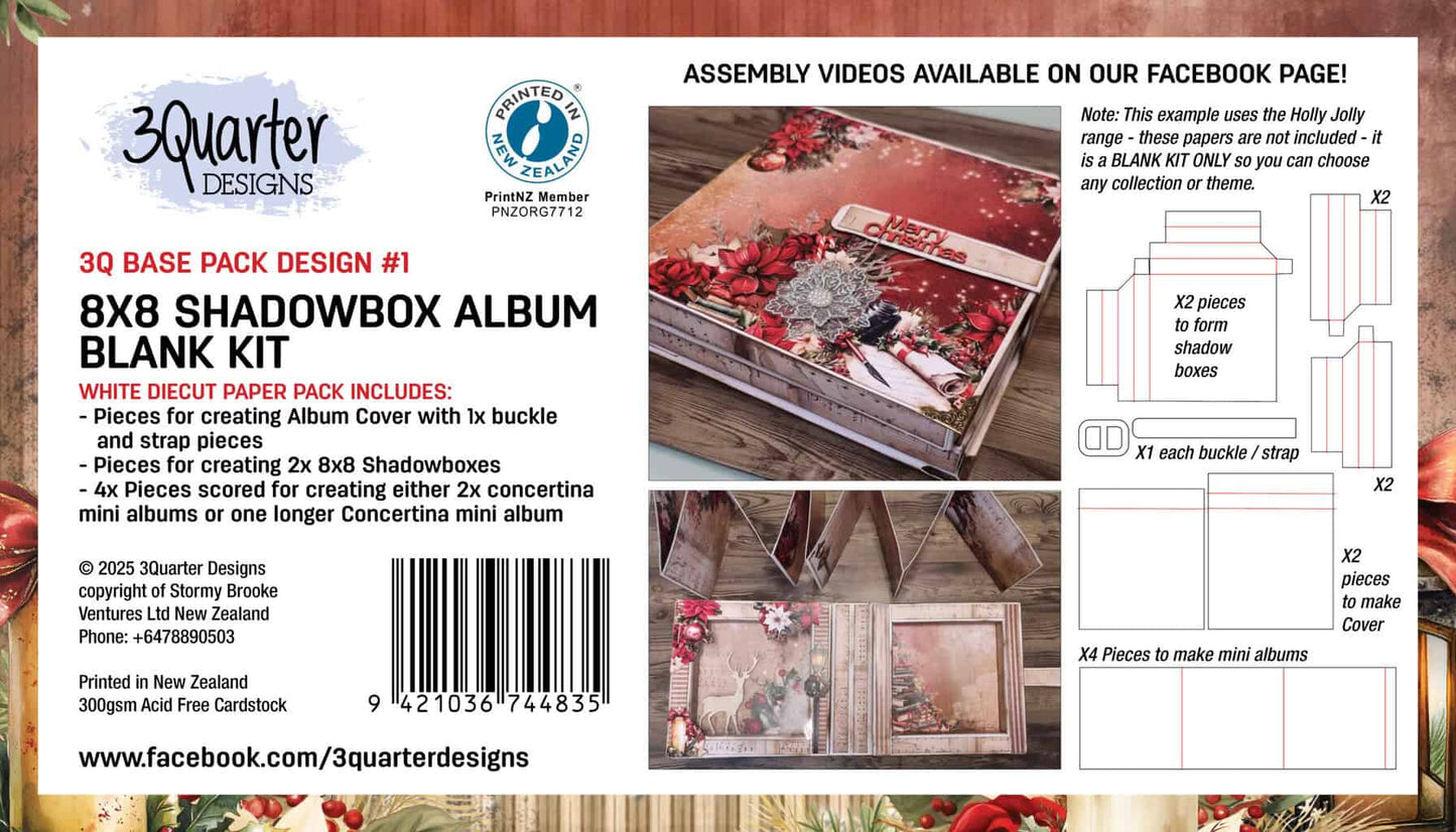 3Q Base Pack Design #1-8x8 Shadowbox Album- September Release image 0