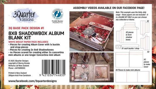 3Q Base Pack Design #1-8x8 Shadowbox Album- September Release image 0