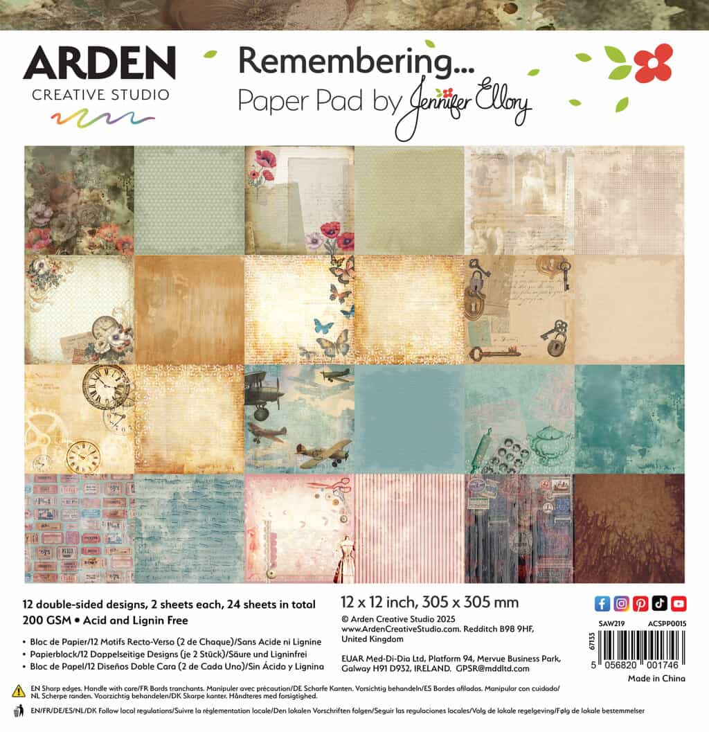Remembering Paper Pad 12X12 image 0