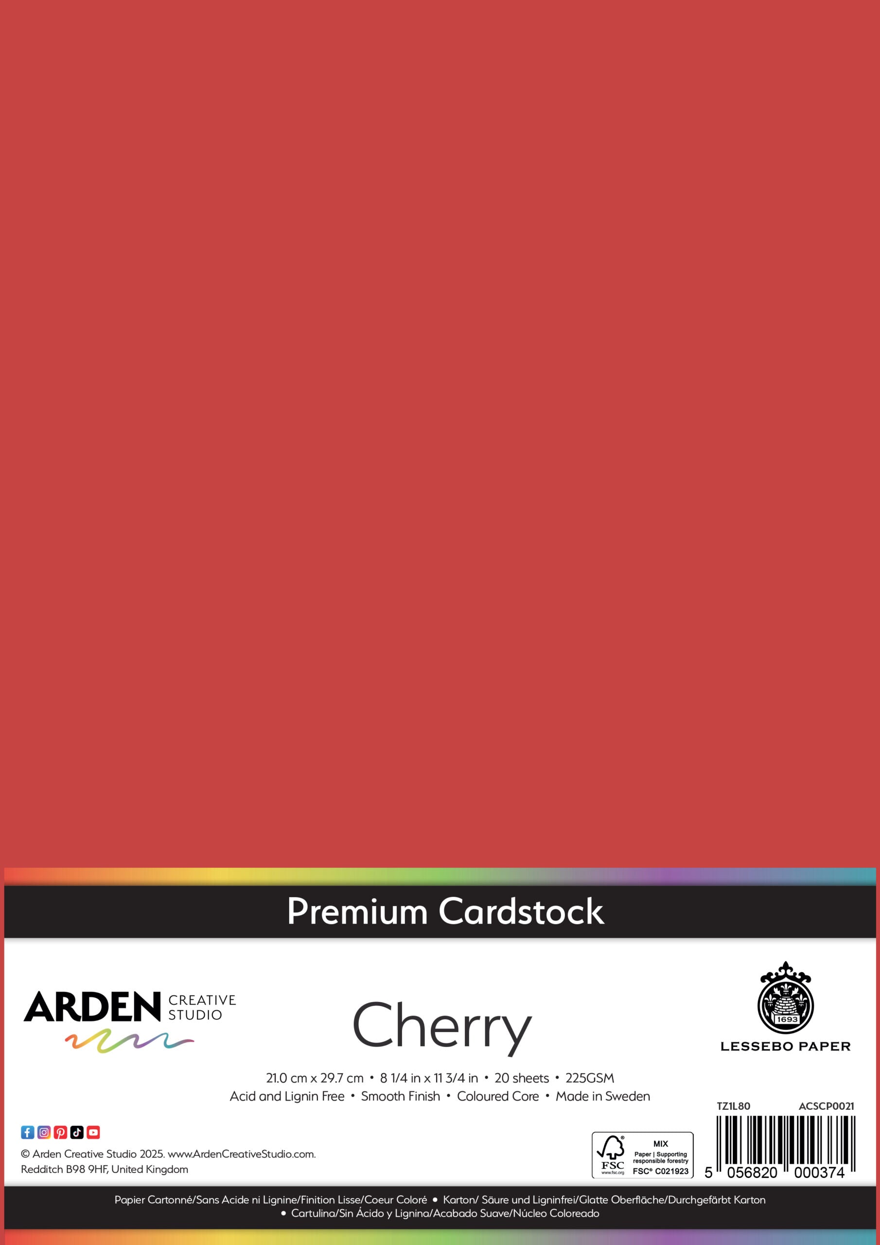 Premium Cardstock-Cherry image 0