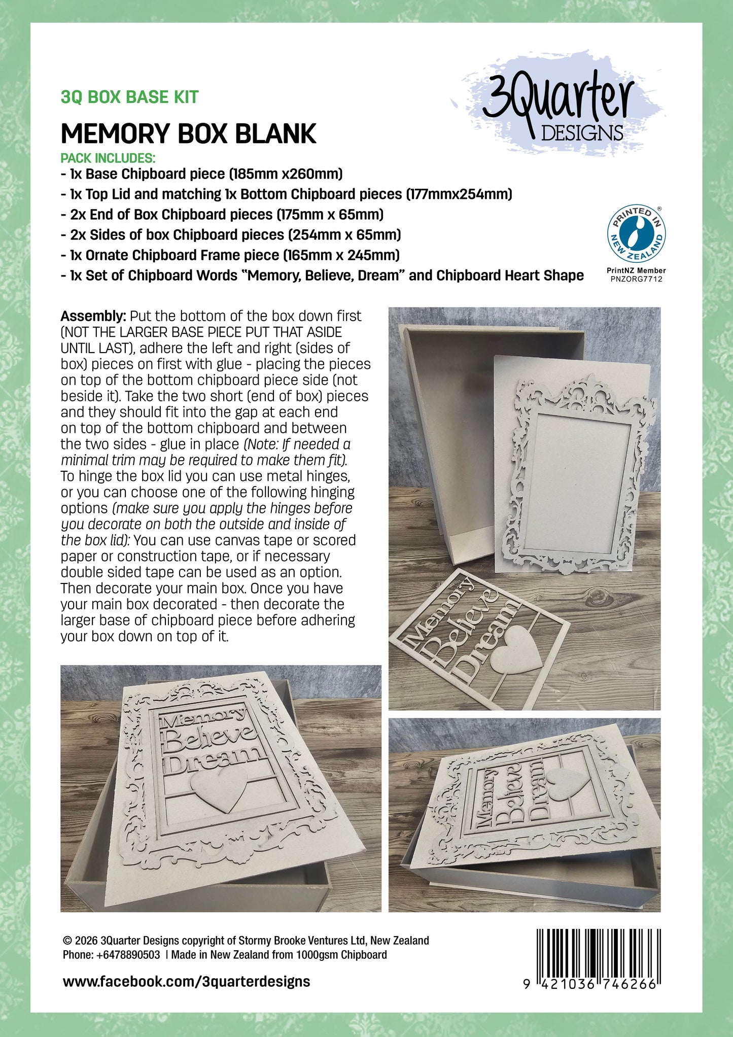 Memory Box Blank - April Release