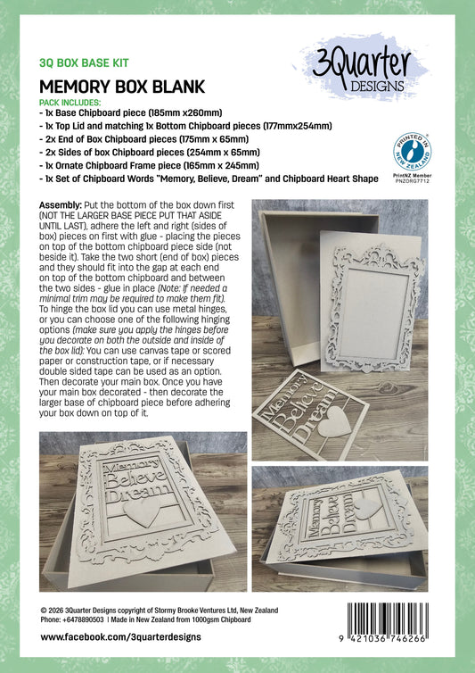 Memory Box Blank - April Release